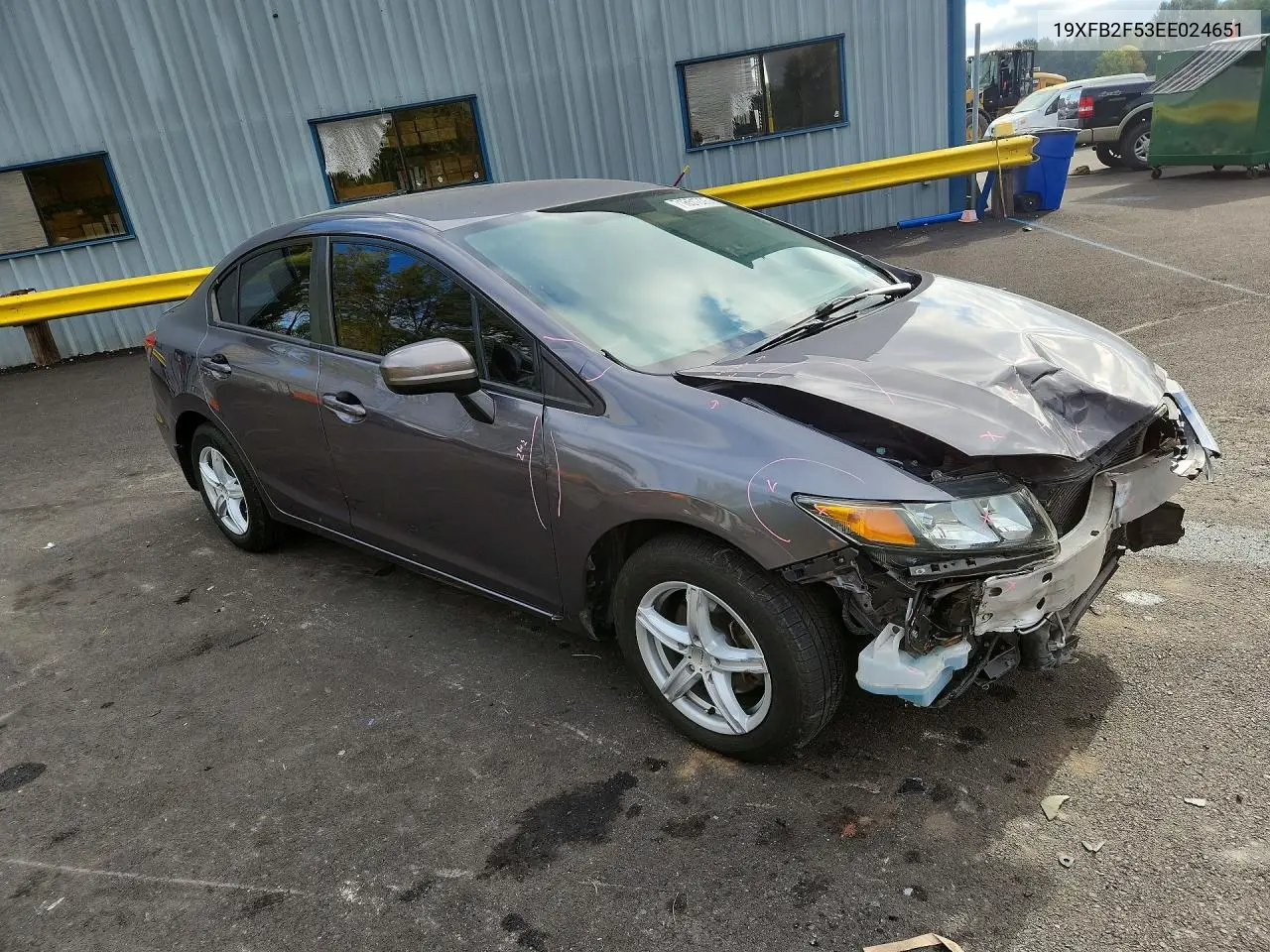 2014 HONDA CIVIC VIN 19XFB2F53EE024651 — фото 4