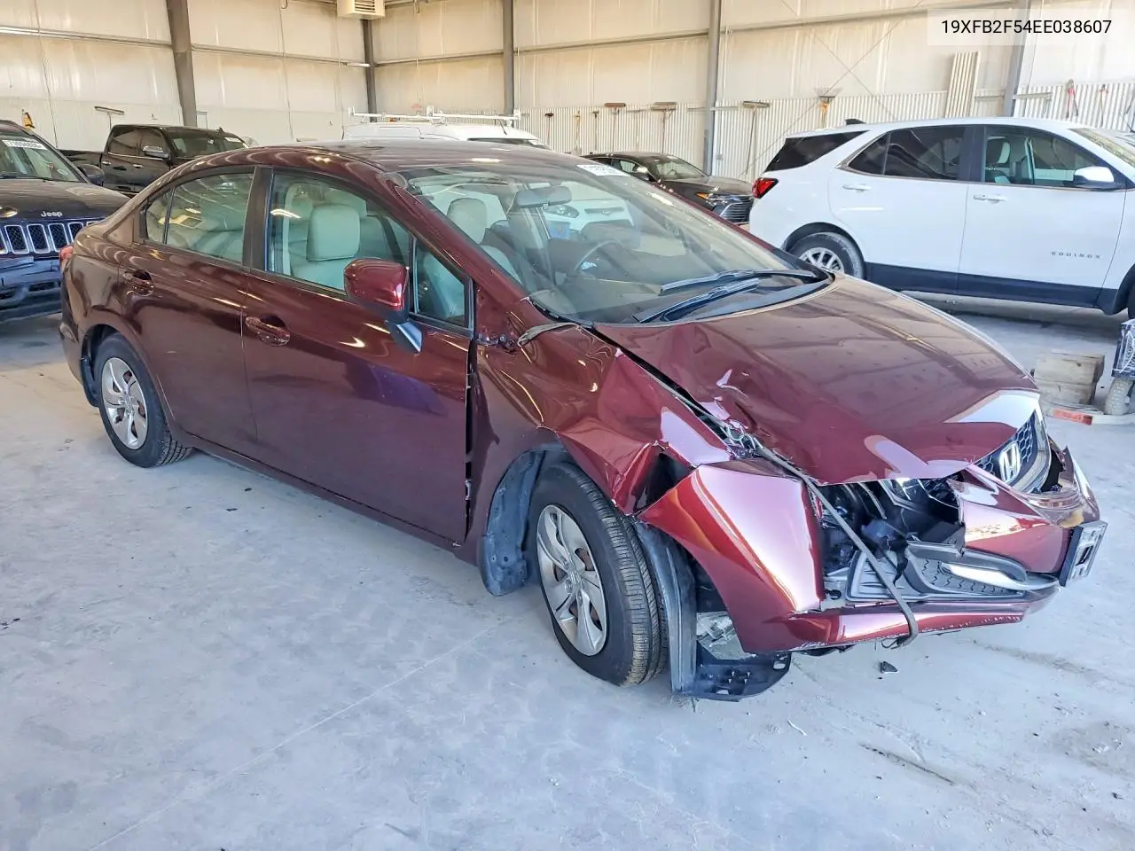 2014 HONDA CIVIC VIN 19XFB2F54EE038607 — фото 4