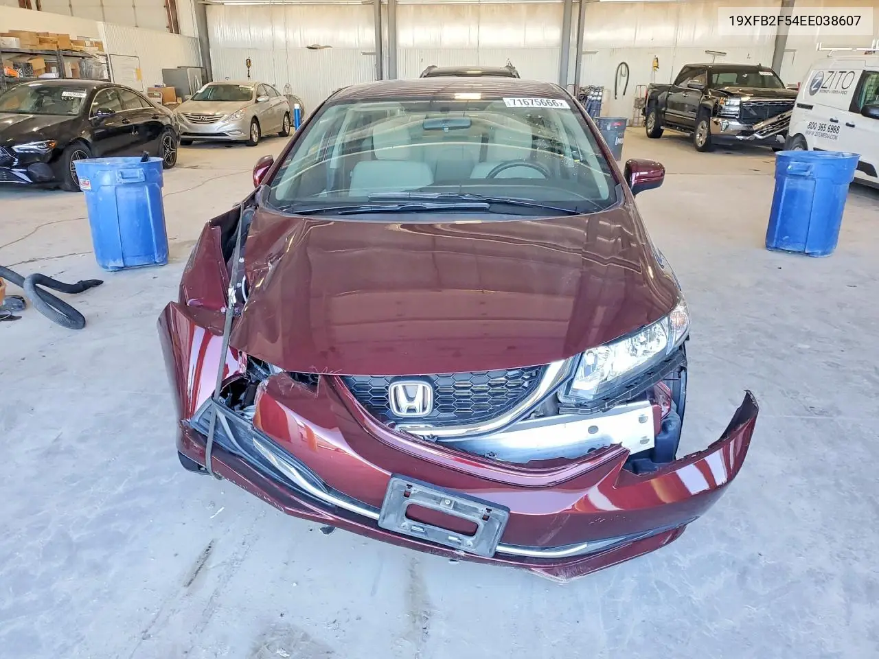 2014 HONDA CIVIC VIN 19XFB2F54EE038607 — фото 5