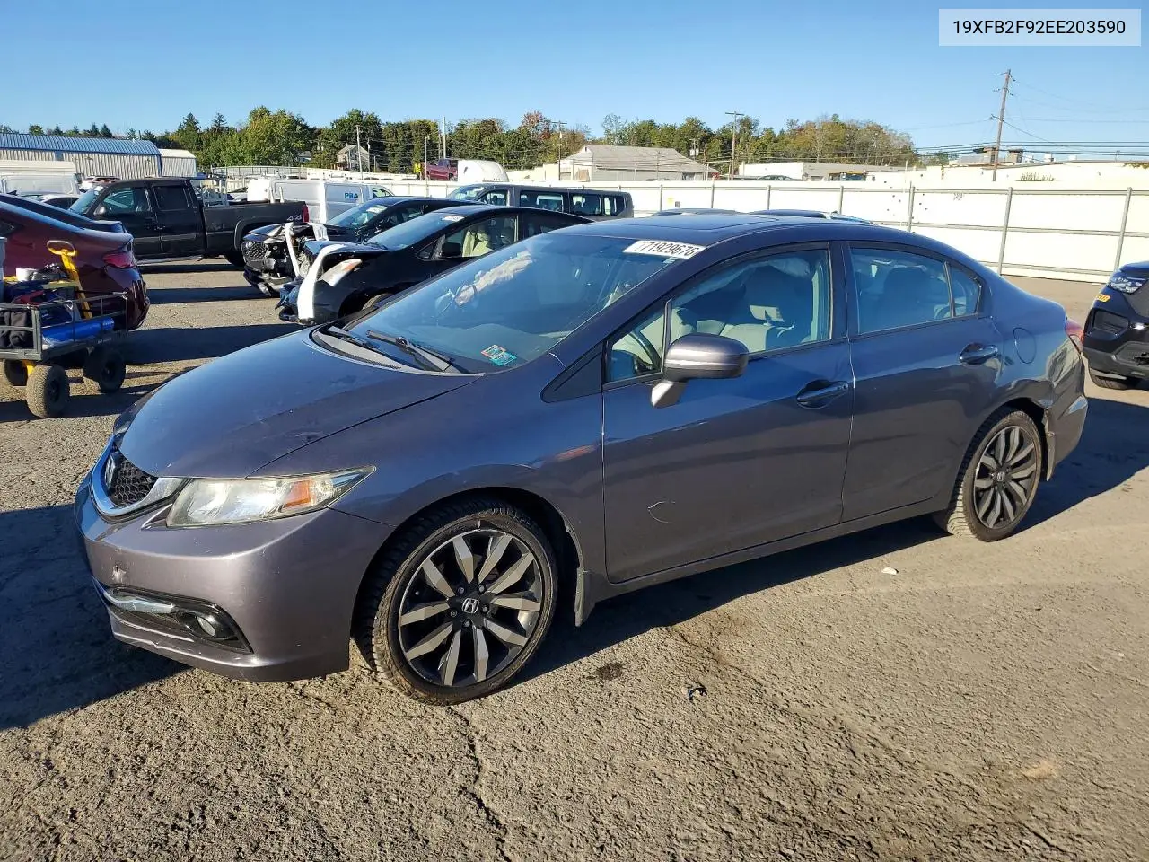 HONDA CIVIC 2014, VIN 19XFB2F92EE203590