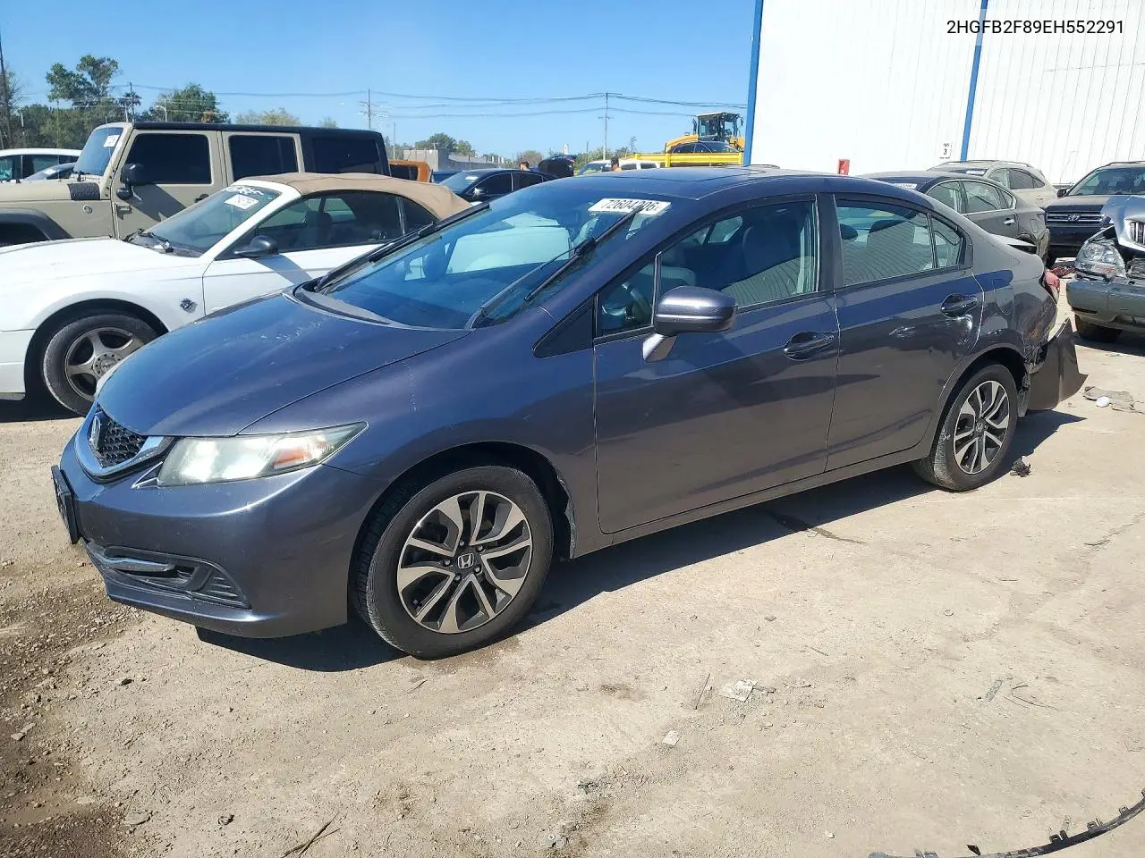 HONDA CIVIC 2014, VIN 2HGFB2F89EH552291
