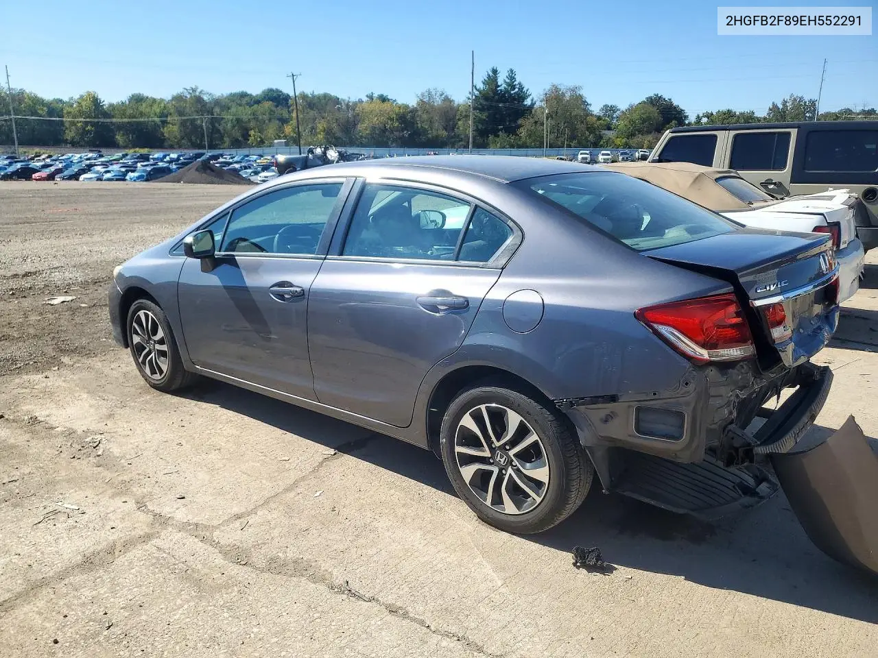 2014 HONDA CIVIC VIN 2HGFB2F89EH552291 — фото 2