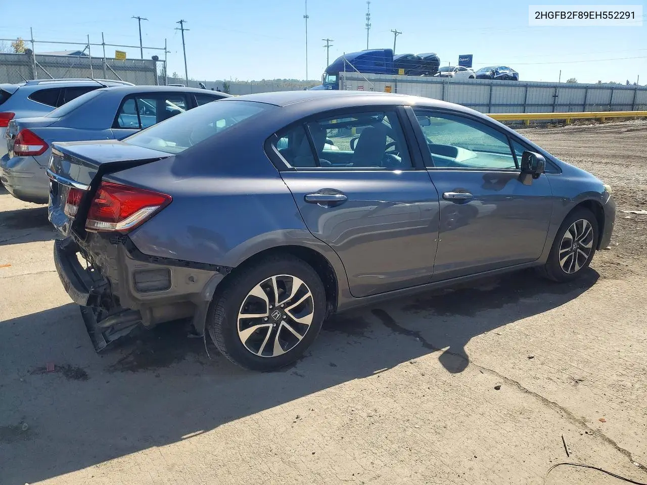 2014 HONDA CIVIC VIN 2HGFB2F89EH552291 — фото 3