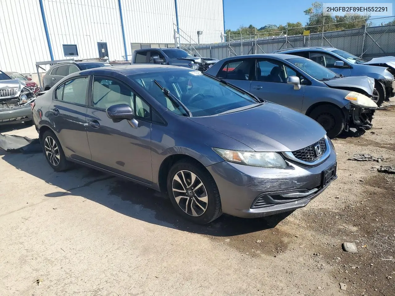 2014 HONDA CIVIC VIN 2HGFB2F89EH552291 — фото 4