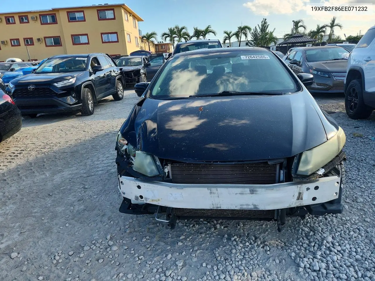 2014 HONDA CIVIC VIN 19XFB2F86EE071232 — фото 5