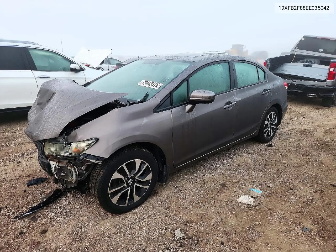 HONDA CIVIC 2014, VIN 19XFB2F88EE035042