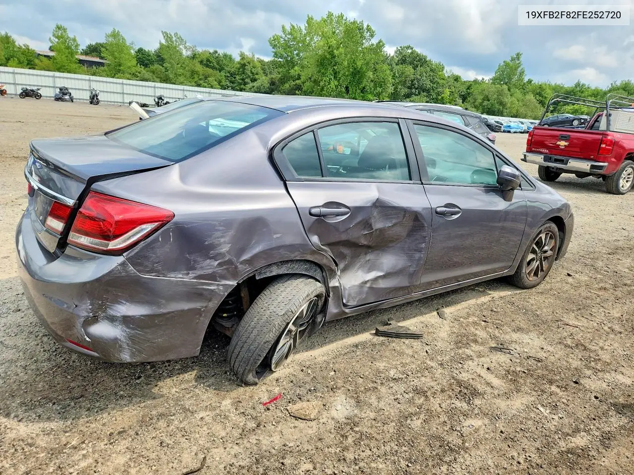2015 HONDA CIVIC VIN 19XFB2F82FE252720 — фото 3