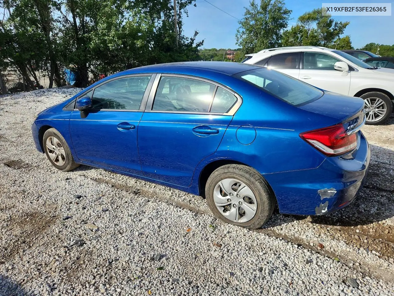 2015 HONDA CIVIC VIN 19XFB2F53FE263652 — фото 2