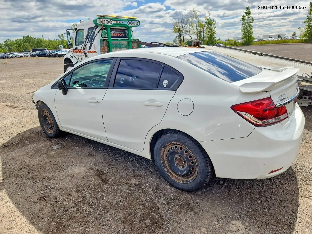 2015 HONDA CIVIC VIN 2HGFB2E45FH006667 — фото 2