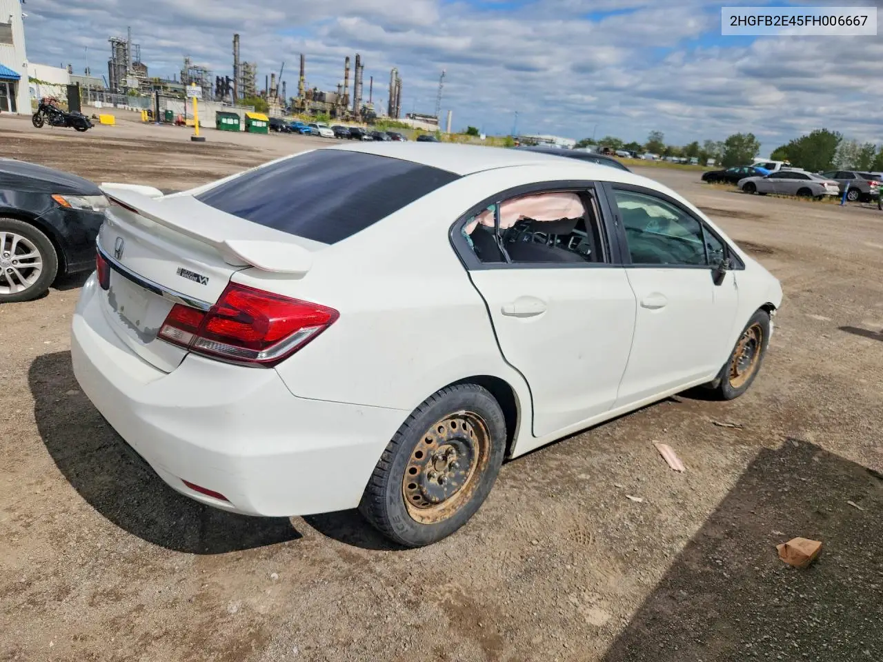 2015 HONDA CIVIC VIN 2HGFB2E45FH006667 — фото 3
