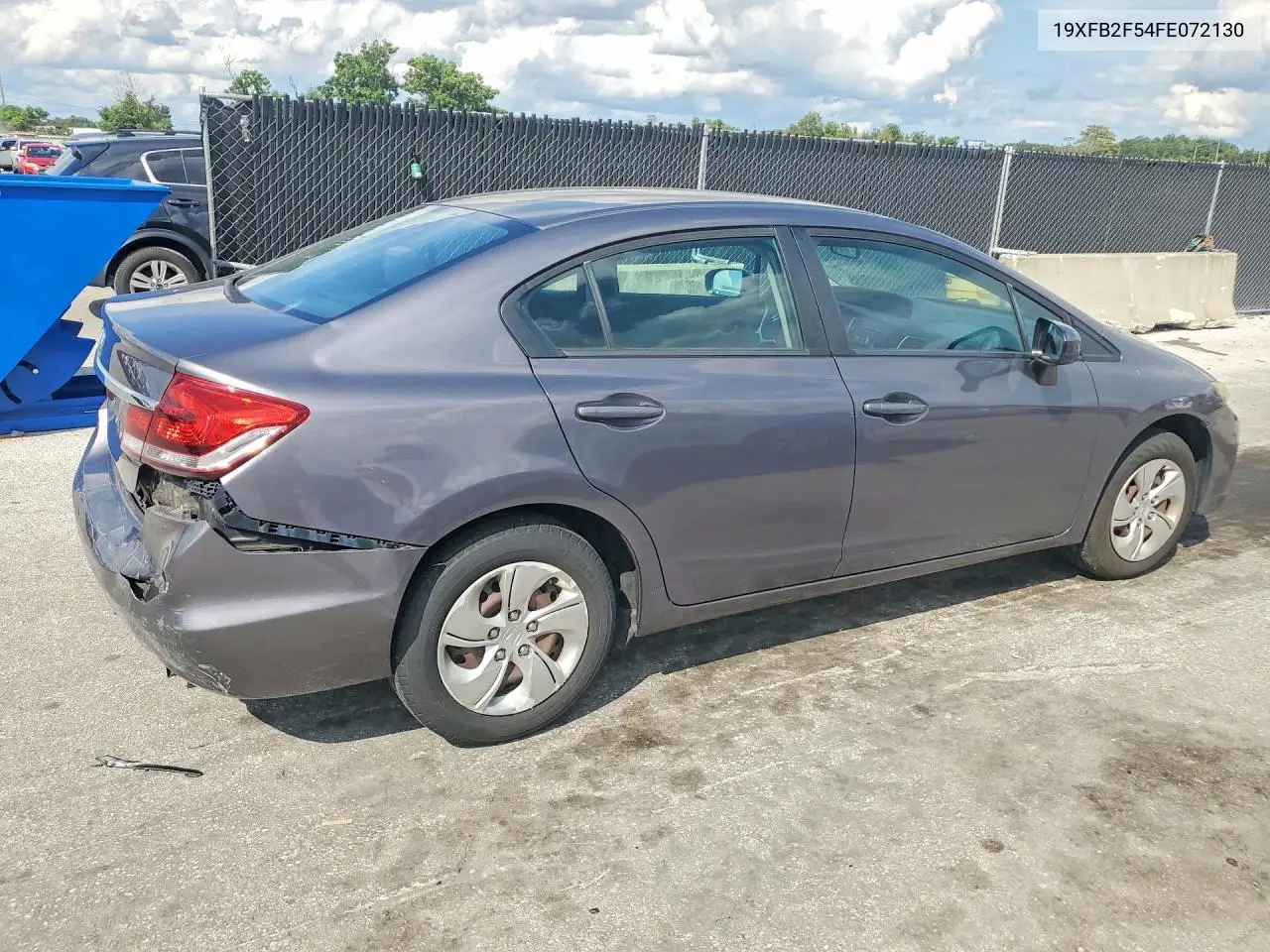 2015 HONDA CIVIC VIN 19XFB2F54FE072130 — фото 3