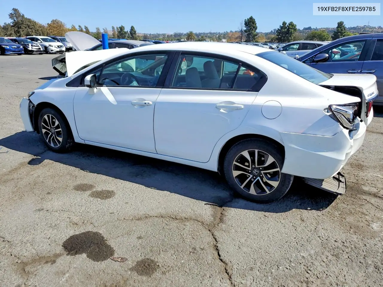 2015 HONDA CIVIC VIN 19XFB2F8XFE259785 — фото 2