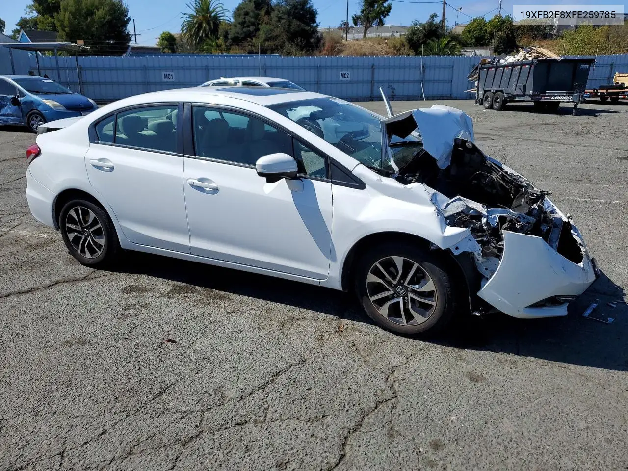 2015 HONDA CIVIC VIN 19XFB2F8XFE259785 — фото 4