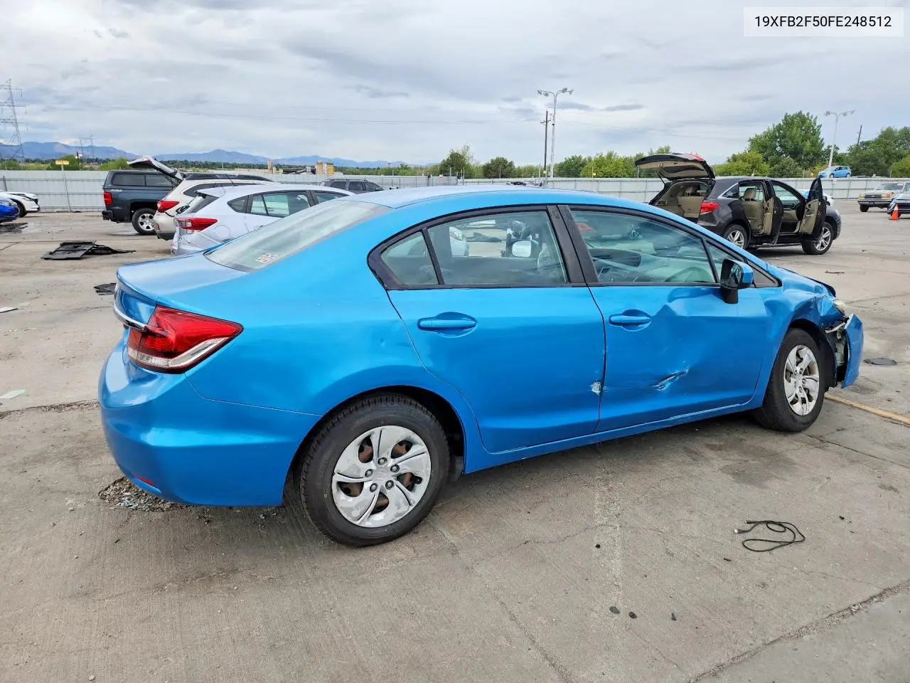 2015 HONDA CIVIC VIN 19XFB2F50FE248512 — фото 3
