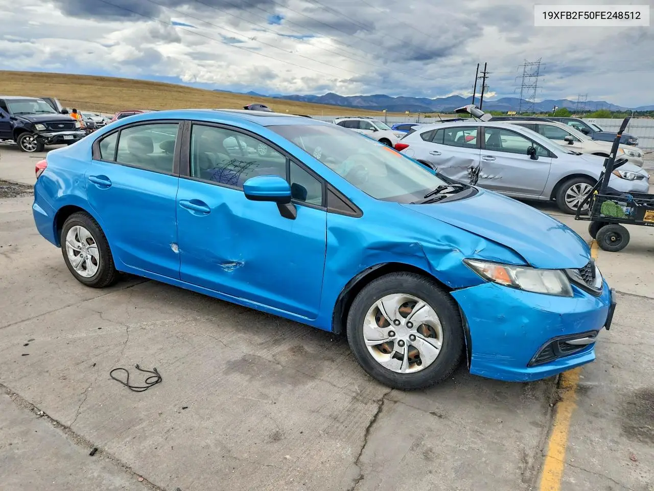 2015 HONDA CIVIC VIN 19XFB2F50FE248512 — фото 4