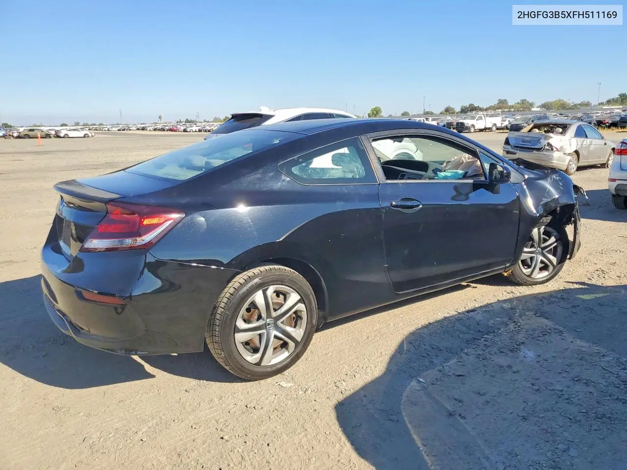 2015 HONDA CIVIC VIN 2HGFG3B5XFH511169 — фото 3