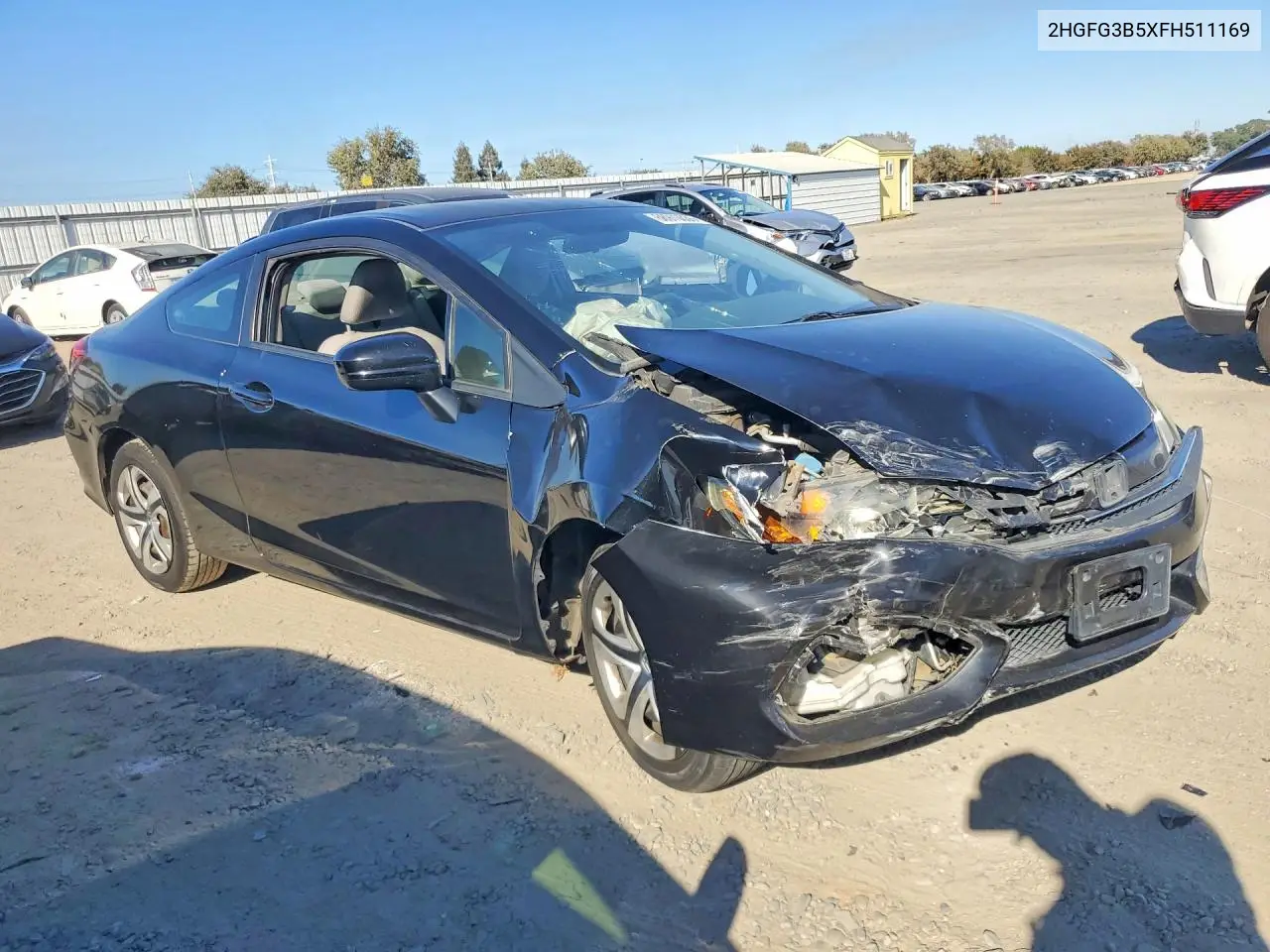 2015 HONDA CIVIC VIN 2HGFG3B5XFH511169 — фото 4