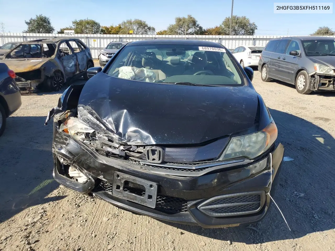 2015 HONDA CIVIC VIN 2HGFG3B5XFH511169 — фото 5
