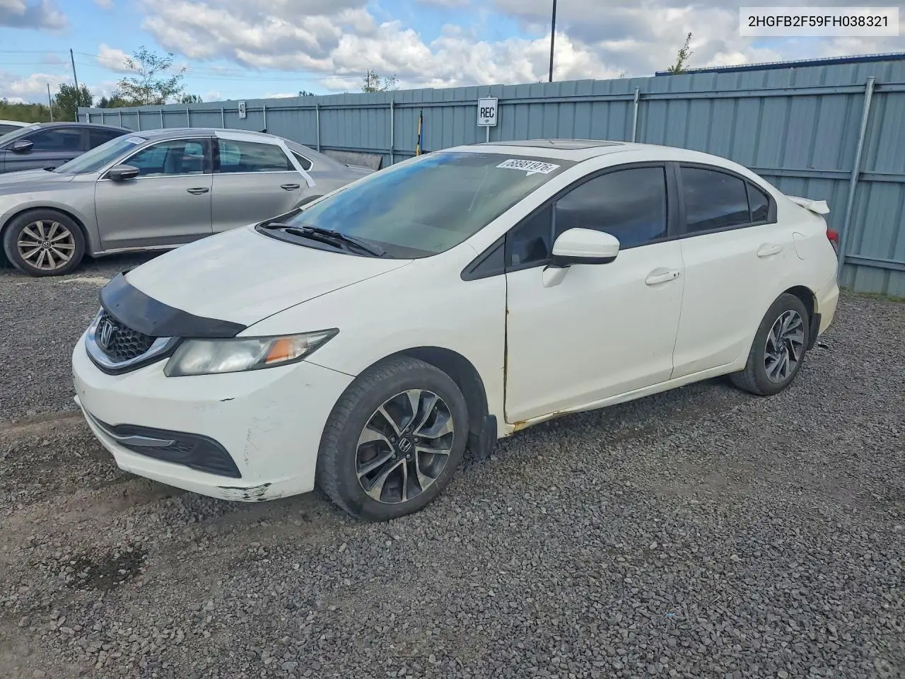 HONDA CIVIC 2015, VIN 2HGFB2F59FH038321