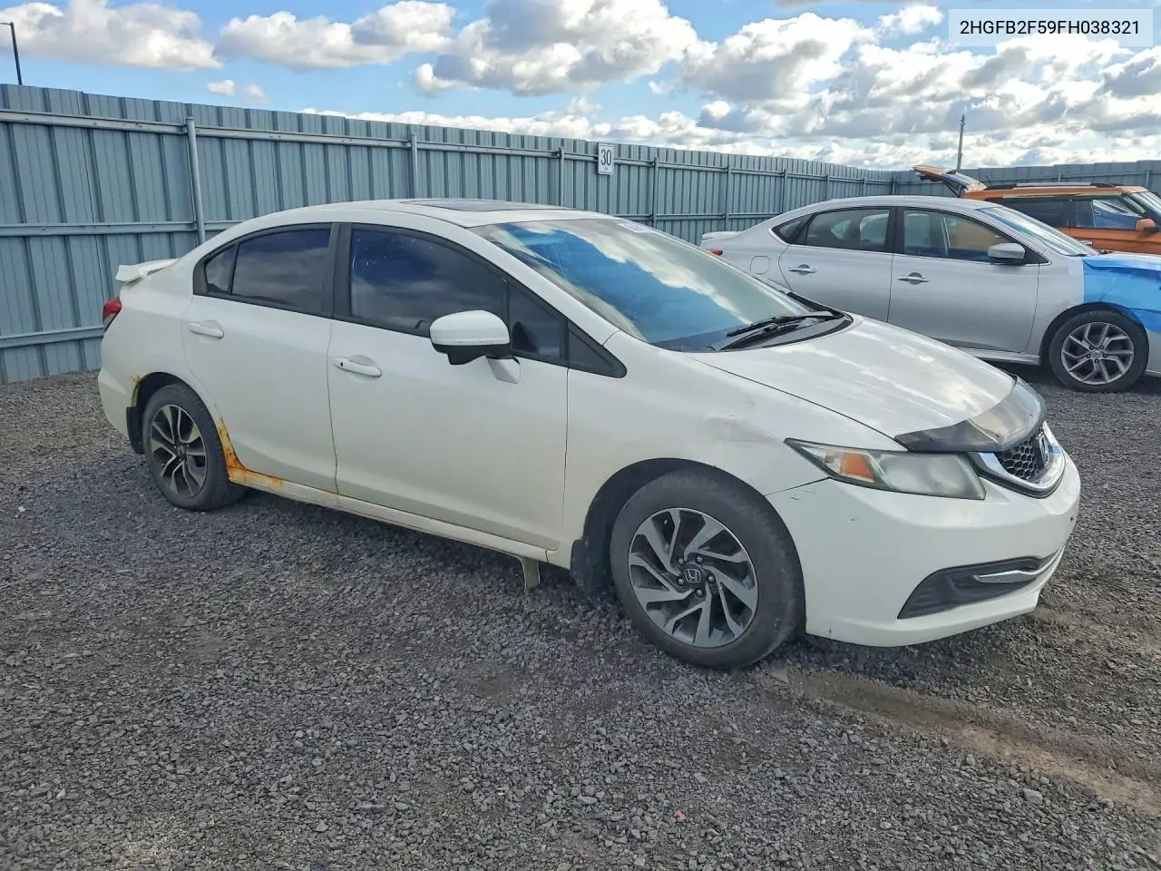 2015 HONDA CIVIC VIN 2HGFB2F59FH038321 — фото 4