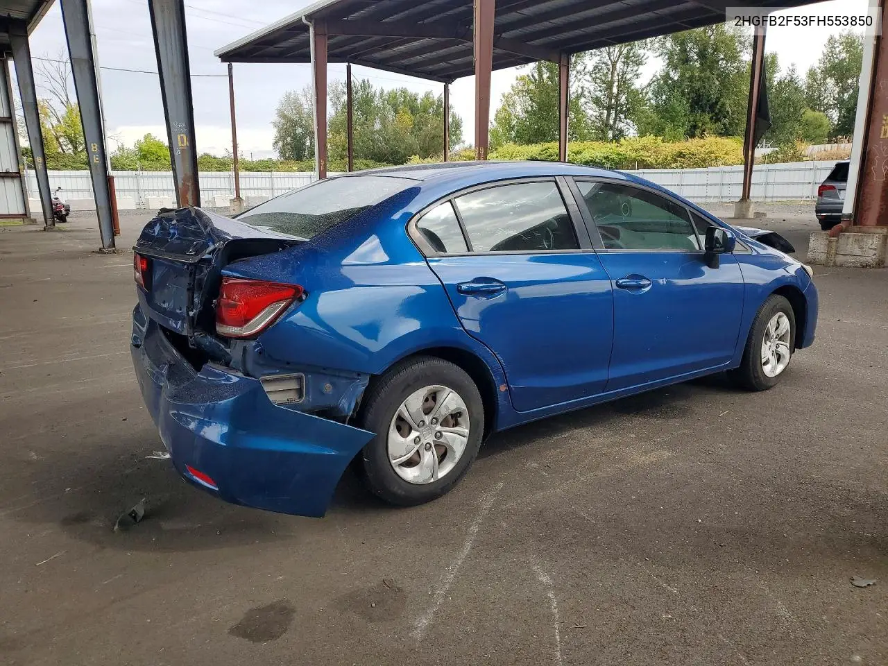 2015 HONDA CIVIC VIN 2HGFB2F53FH553850 — фото 3