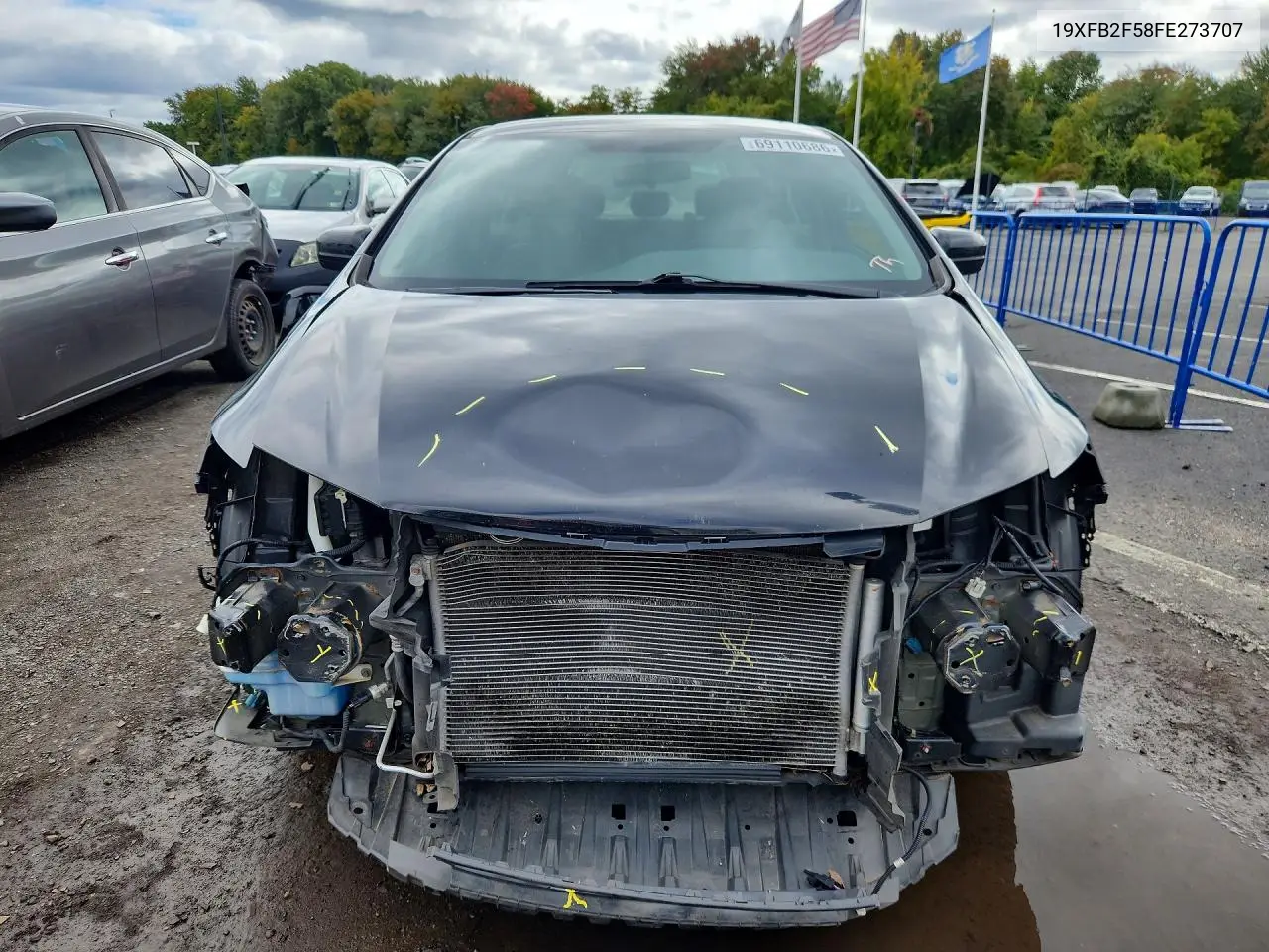 2015 HONDA CIVIC VIN 19XFB2F58FE273707 — фото 5