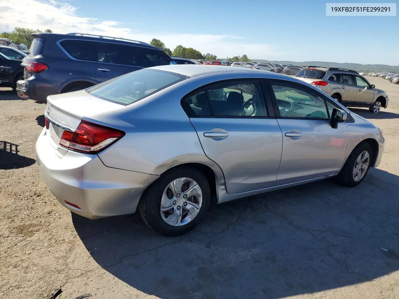 2015 HONDA CIVIC VIN 19XFB2F51FE299291 — фото 3