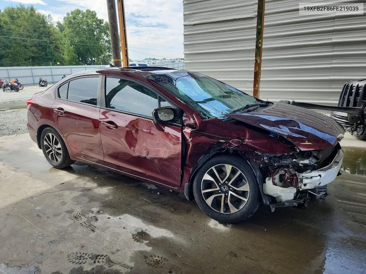 2015 HONDA CIVIC VIN 19XFB2F86FE219039 — фото 4