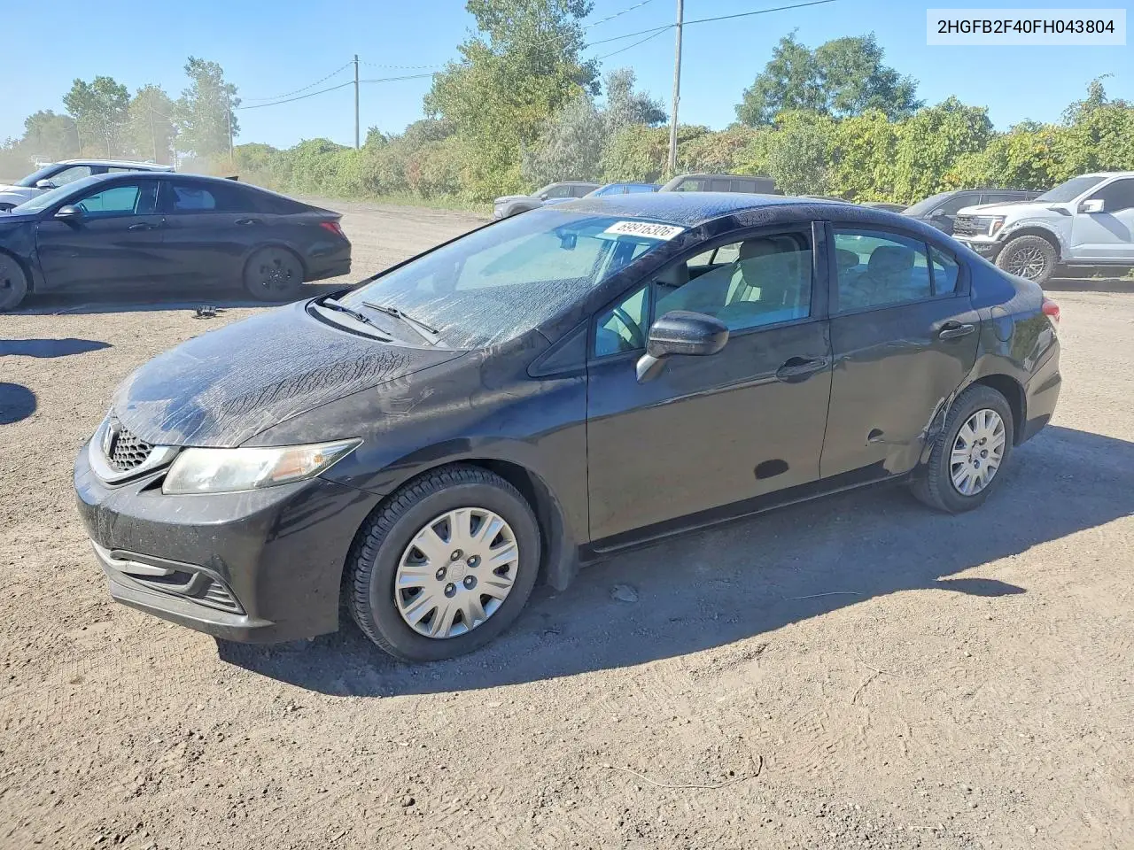 HONDA CIVIC 2015, VIN 2HGFB2F40FH043804