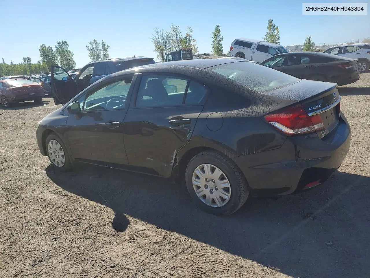2015 HONDA CIVIC VIN 2HGFB2F40FH043804 — фото 2
