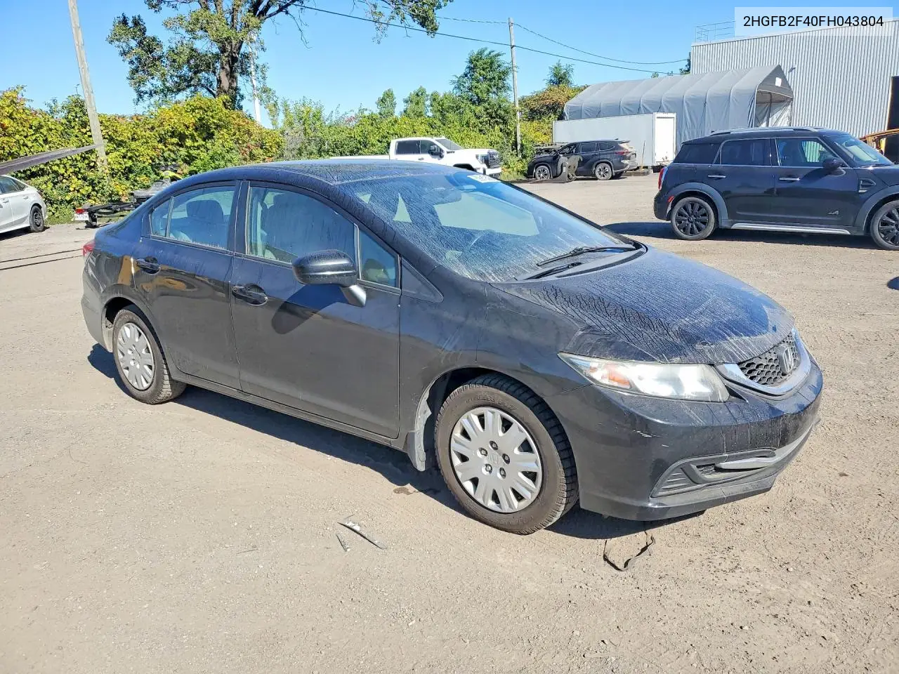 2015 HONDA CIVIC VIN 2HGFB2F40FH043804 — фото 4