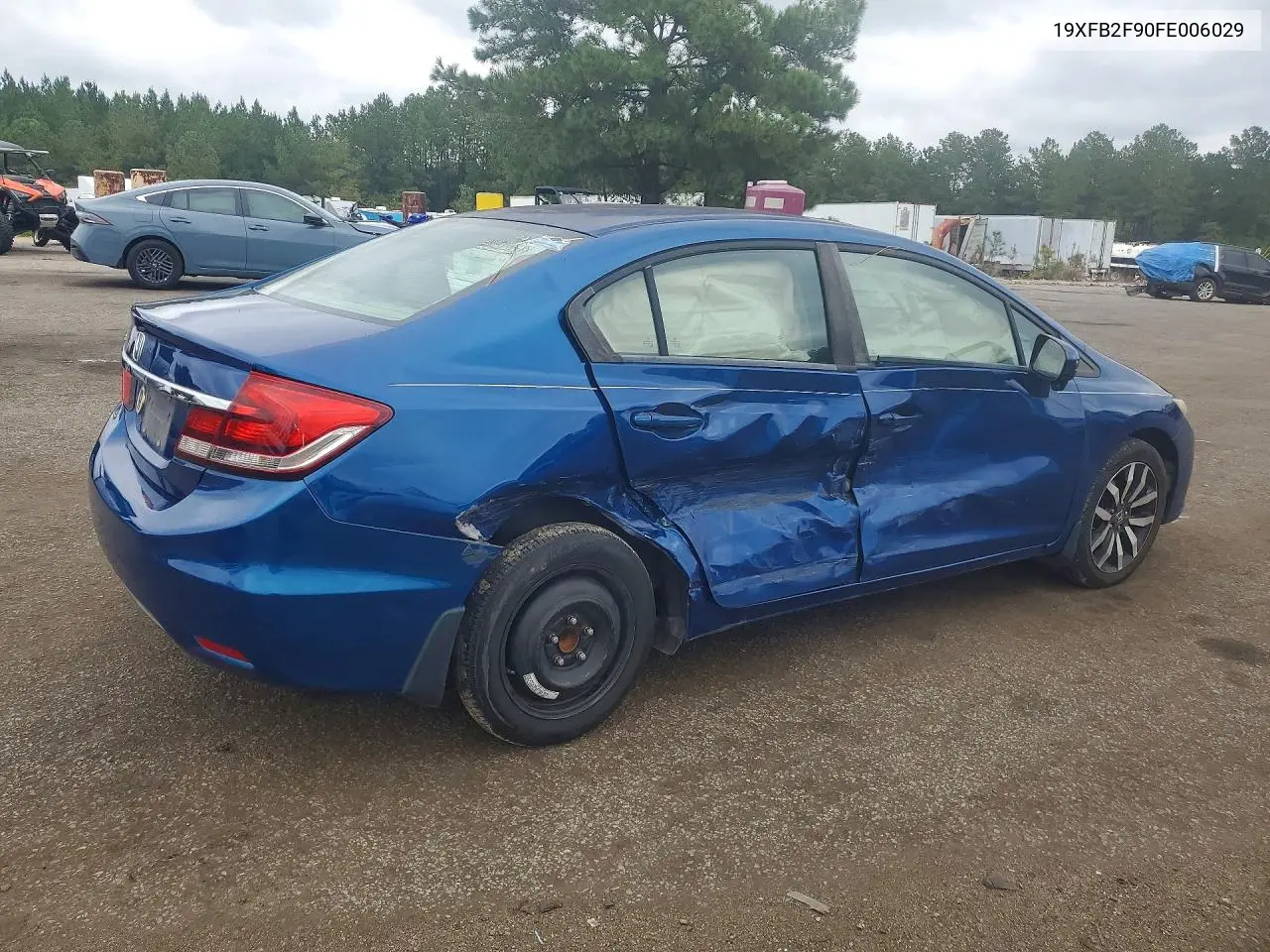2015 HONDA CIVIC VIN 19XFB2F90FE006029 — фото 3