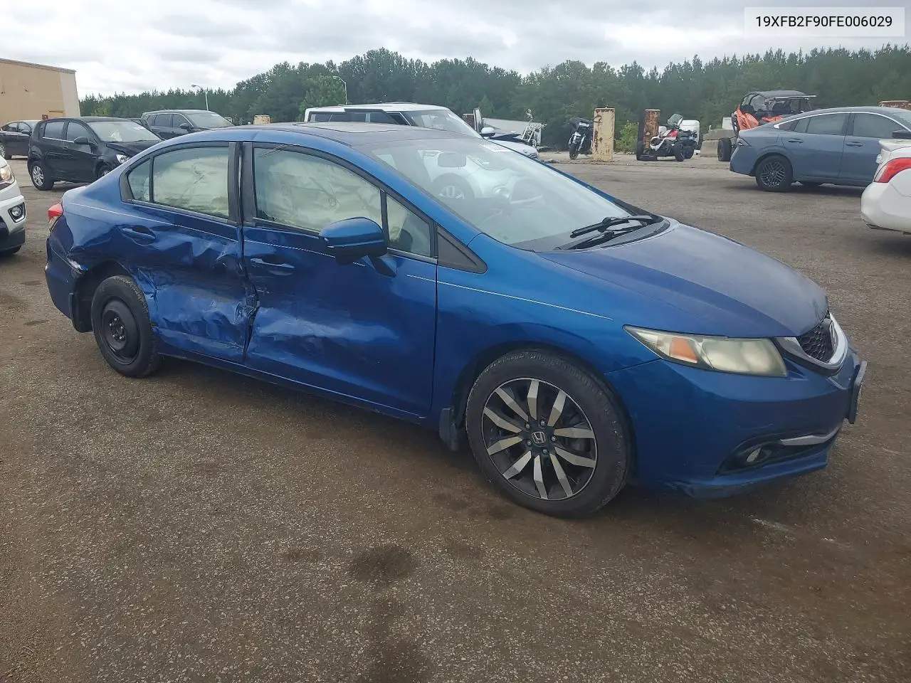 2015 HONDA CIVIC VIN 19XFB2F90FE006029 — фото 4