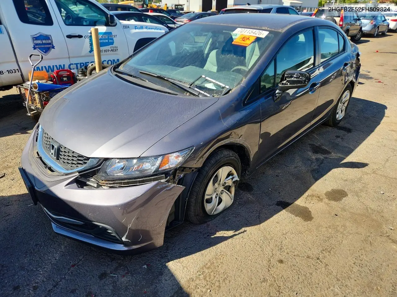 HONDA CIVIC 2015, VIN 2HGFB2F52FH509824