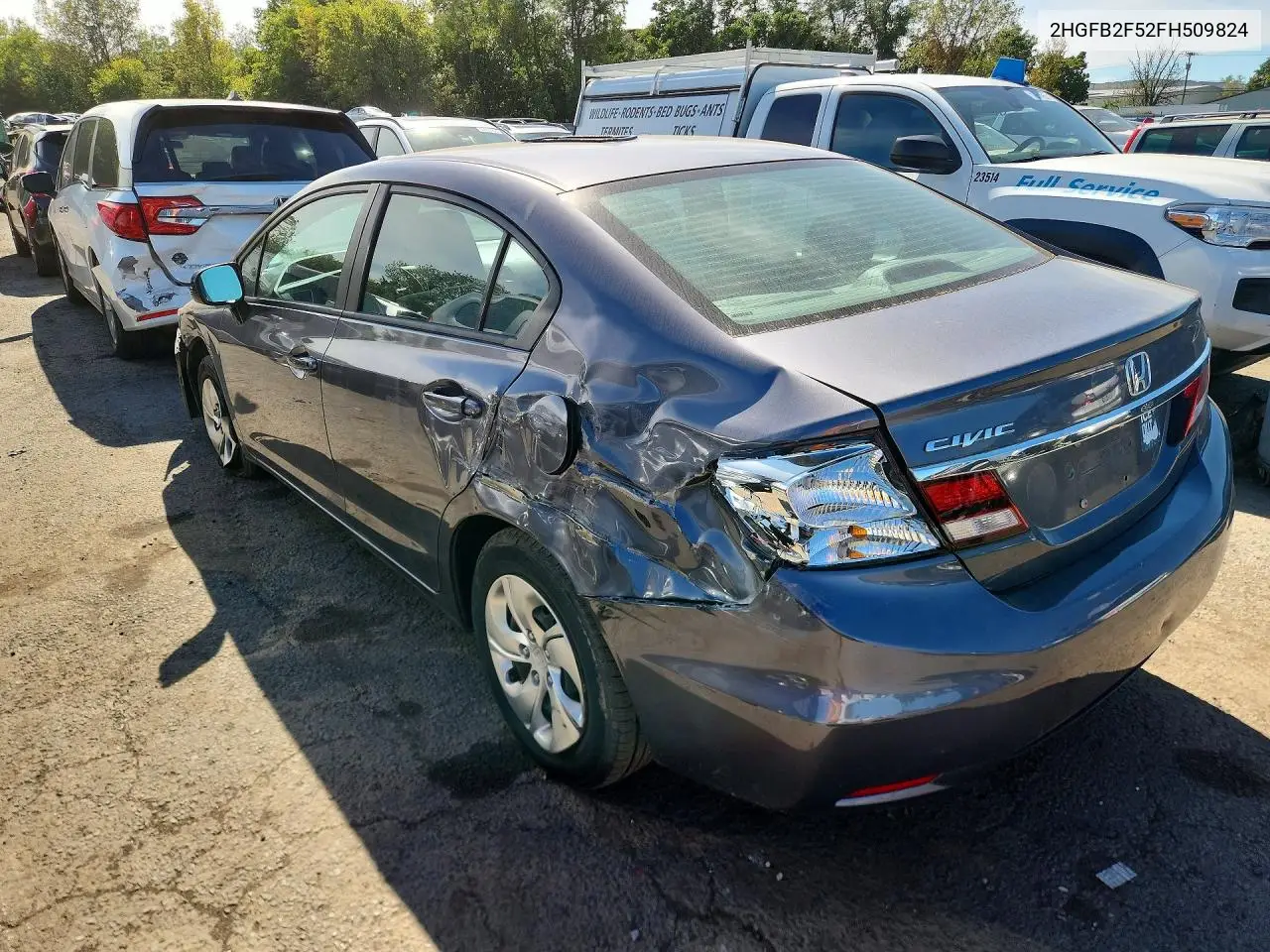 2015 HONDA CIVIC VIN 2HGFB2F52FH509824 — фото 2