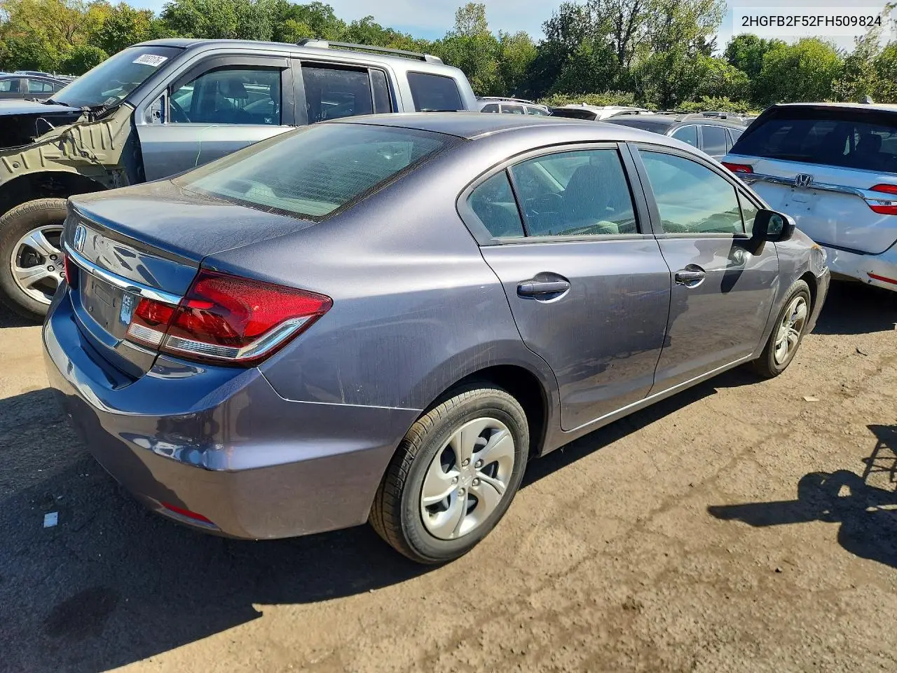 2015 HONDA CIVIC VIN 2HGFB2F52FH509824 — фото 3