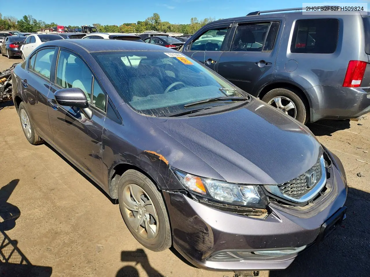 2015 HONDA CIVIC VIN 2HGFB2F52FH509824 — фото 4
