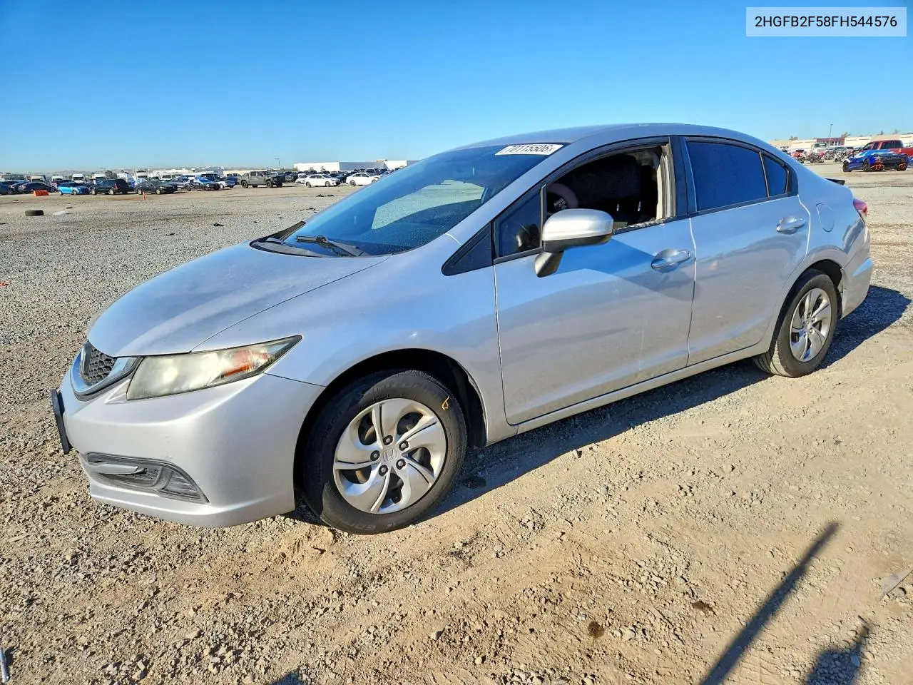 HONDA CIVIC 2015, VIN 2HGFB2F58FH544576