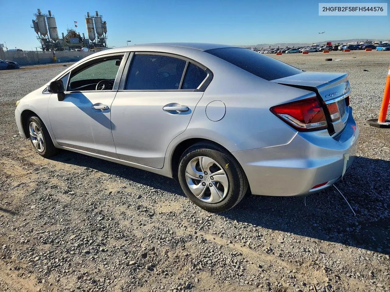 2015 HONDA CIVIC VIN 2HGFB2F58FH544576 — фото 2