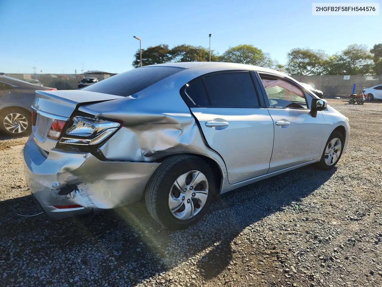 2015 HONDA CIVIC VIN 2HGFB2F58FH544576 — фото 3