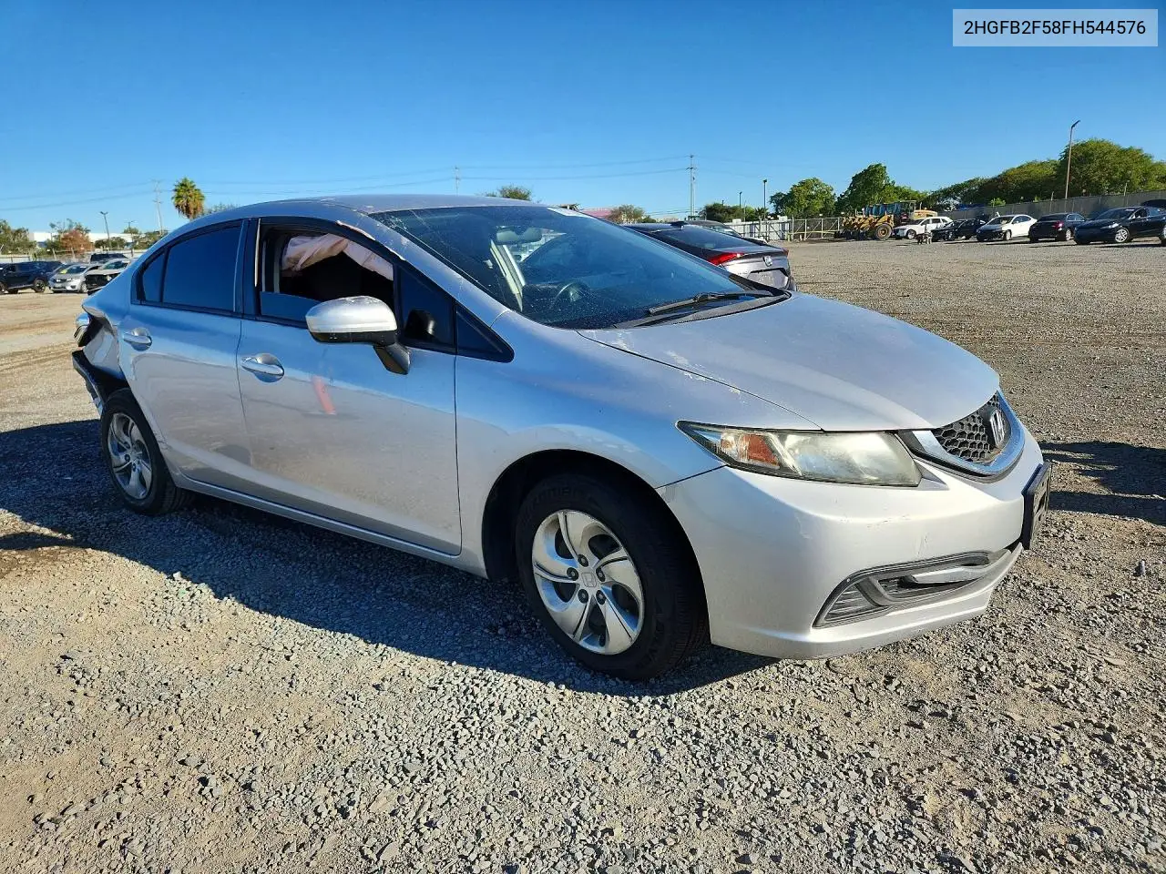 2015 HONDA CIVIC VIN 2HGFB2F58FH544576 — фото 4