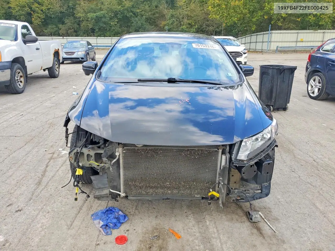 2015 HONDA CIVIC VIN 19XFB4F22FE000425 — фото 5