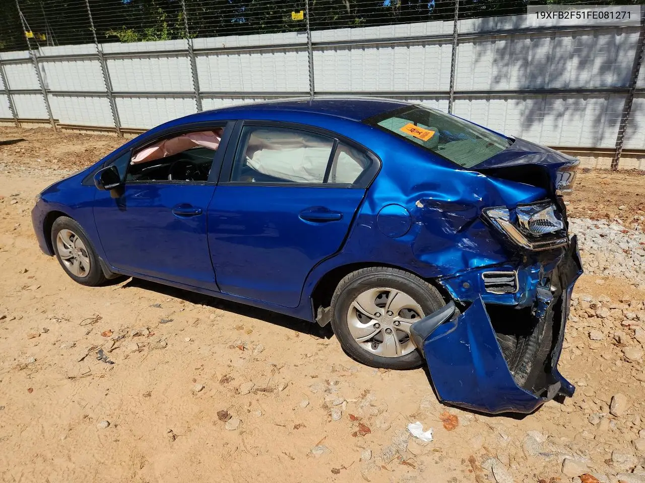 2015 HONDA CIVIC VIN 19XFB2F51FE081271 — фото 2