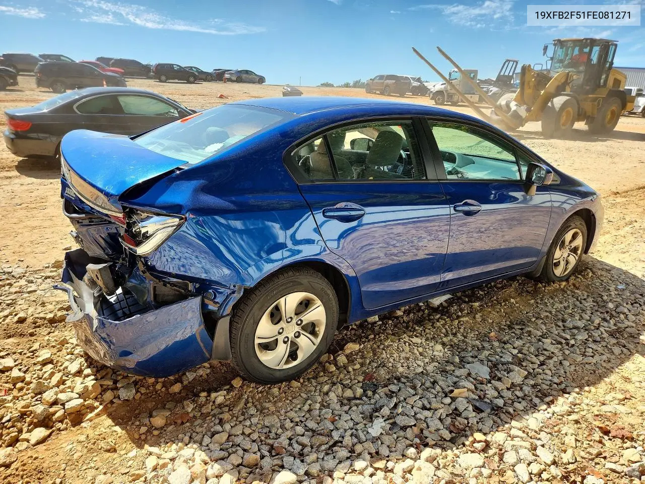 2015 HONDA CIVIC VIN 19XFB2F51FE081271 — фото 3