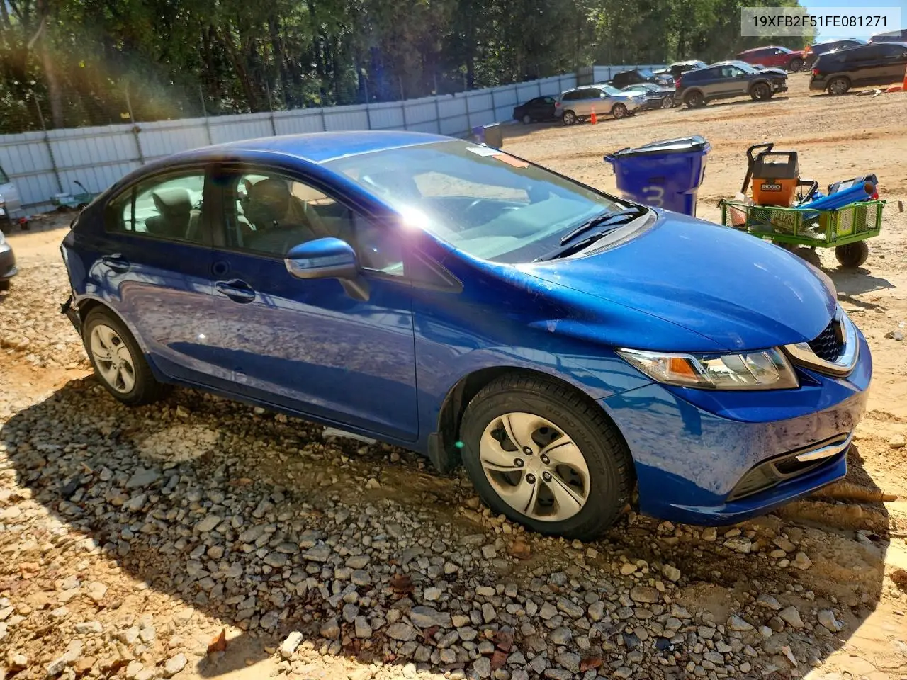 2015 HONDA CIVIC VIN 19XFB2F51FE081271 — фото 4