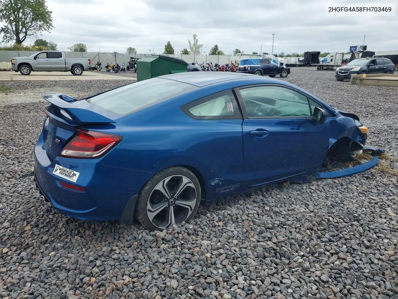 2015 HONDA CIVIC VIN 2HGFG4A58FH703469 — фото 3