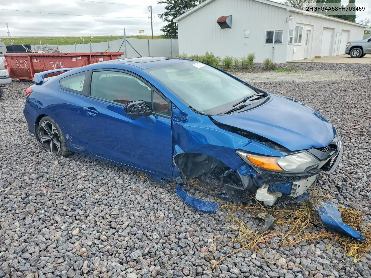 2015 HONDA CIVIC VIN 2HGFG4A58FH703469 — фото 4