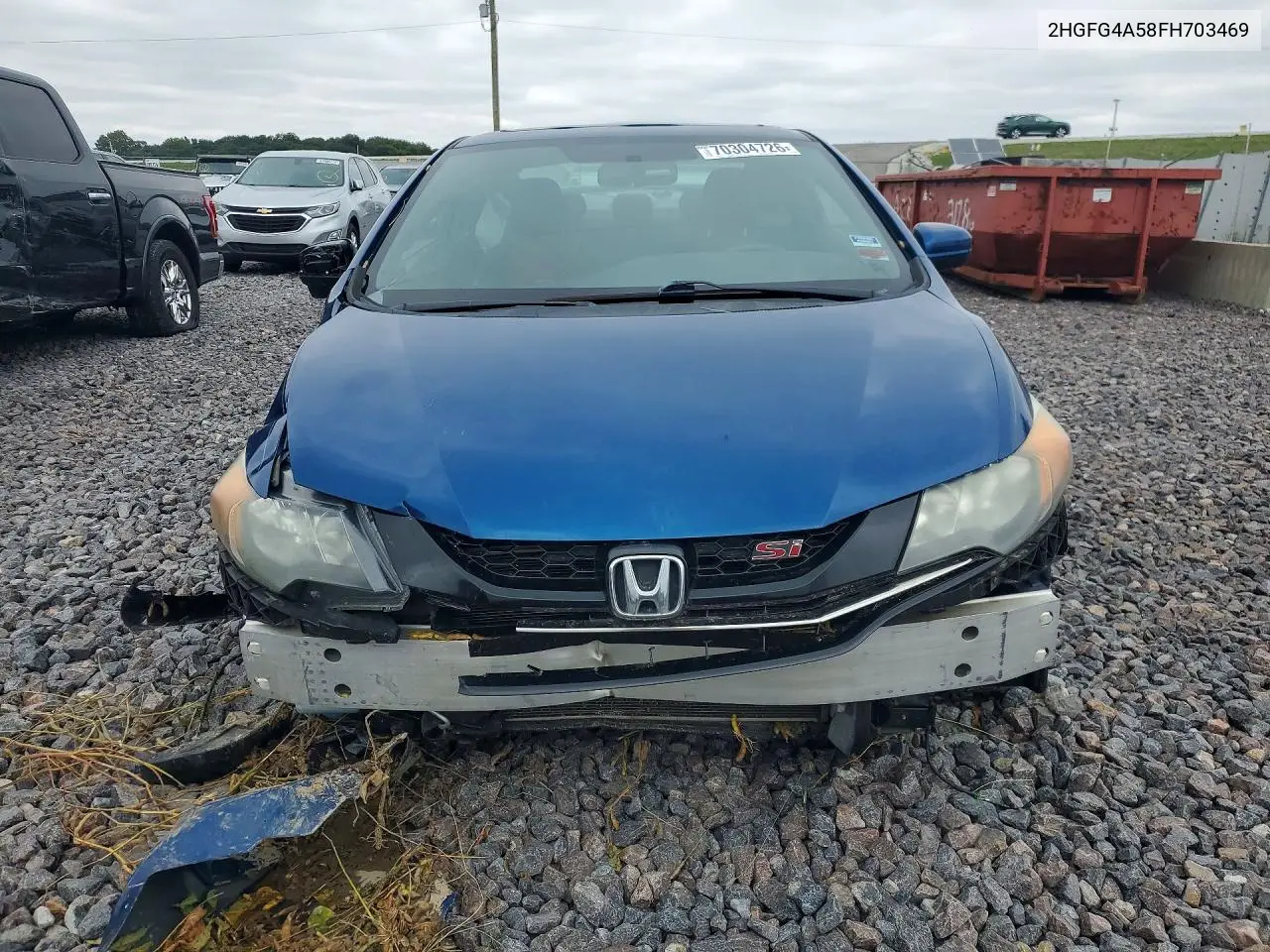 2015 HONDA CIVIC VIN 2HGFG4A58FH703469 — фото 5