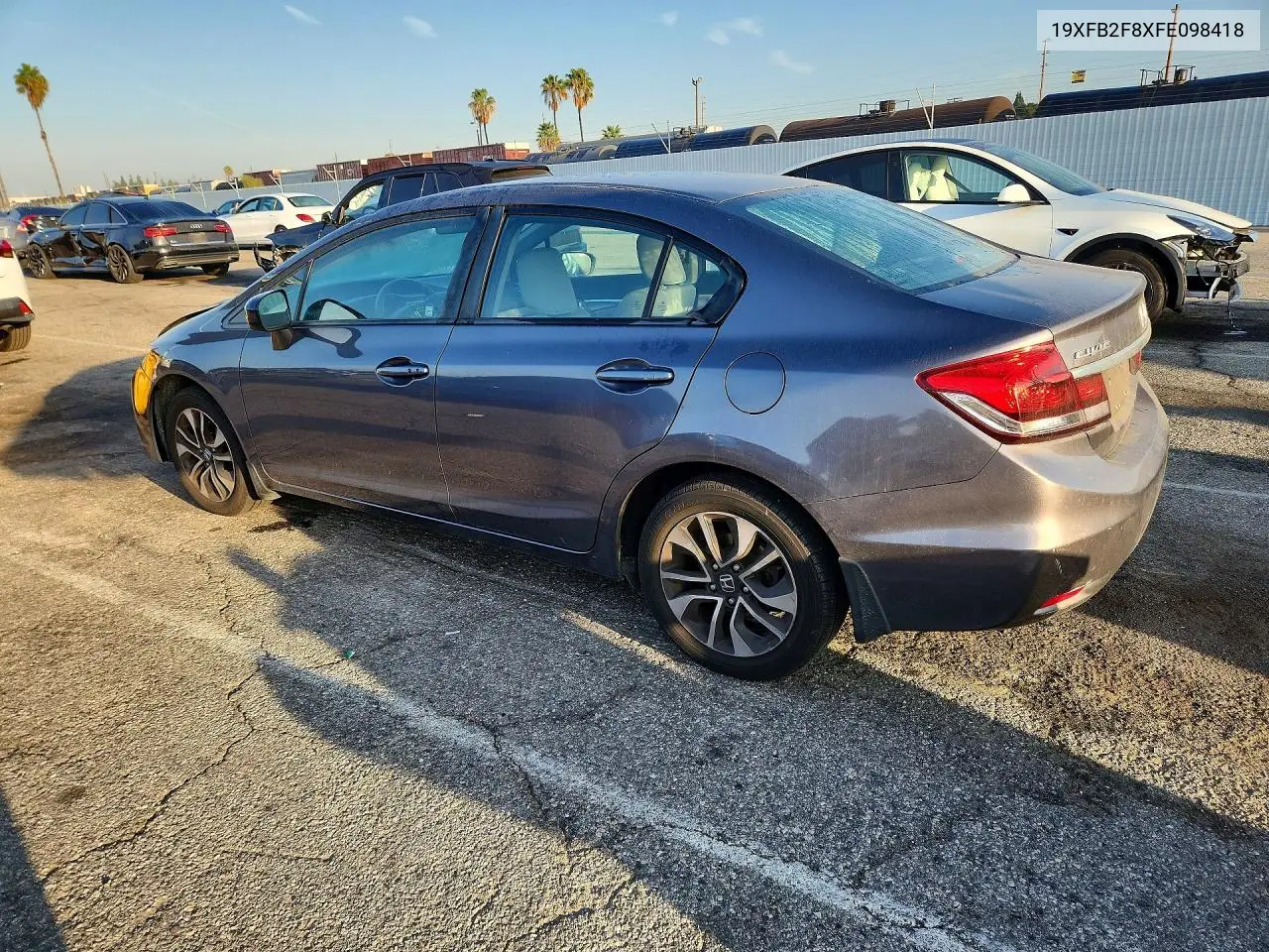 2015 HONDA CIVIC VIN 19XFB2F8XFE098418 — фото 2