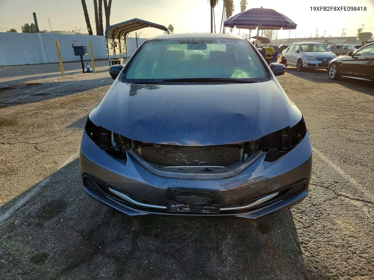 2015 HONDA CIVIC VIN 19XFB2F8XFE098418 — фото 5